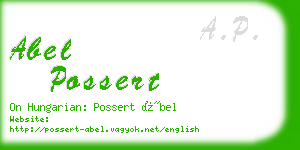 abel possert business card